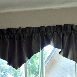 Curtains/valances with Bronze Rods